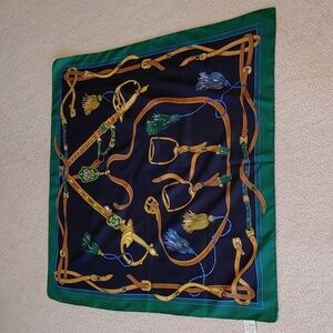 Cybele Vintage Made in Italy square Equestrian Inspired Scarf